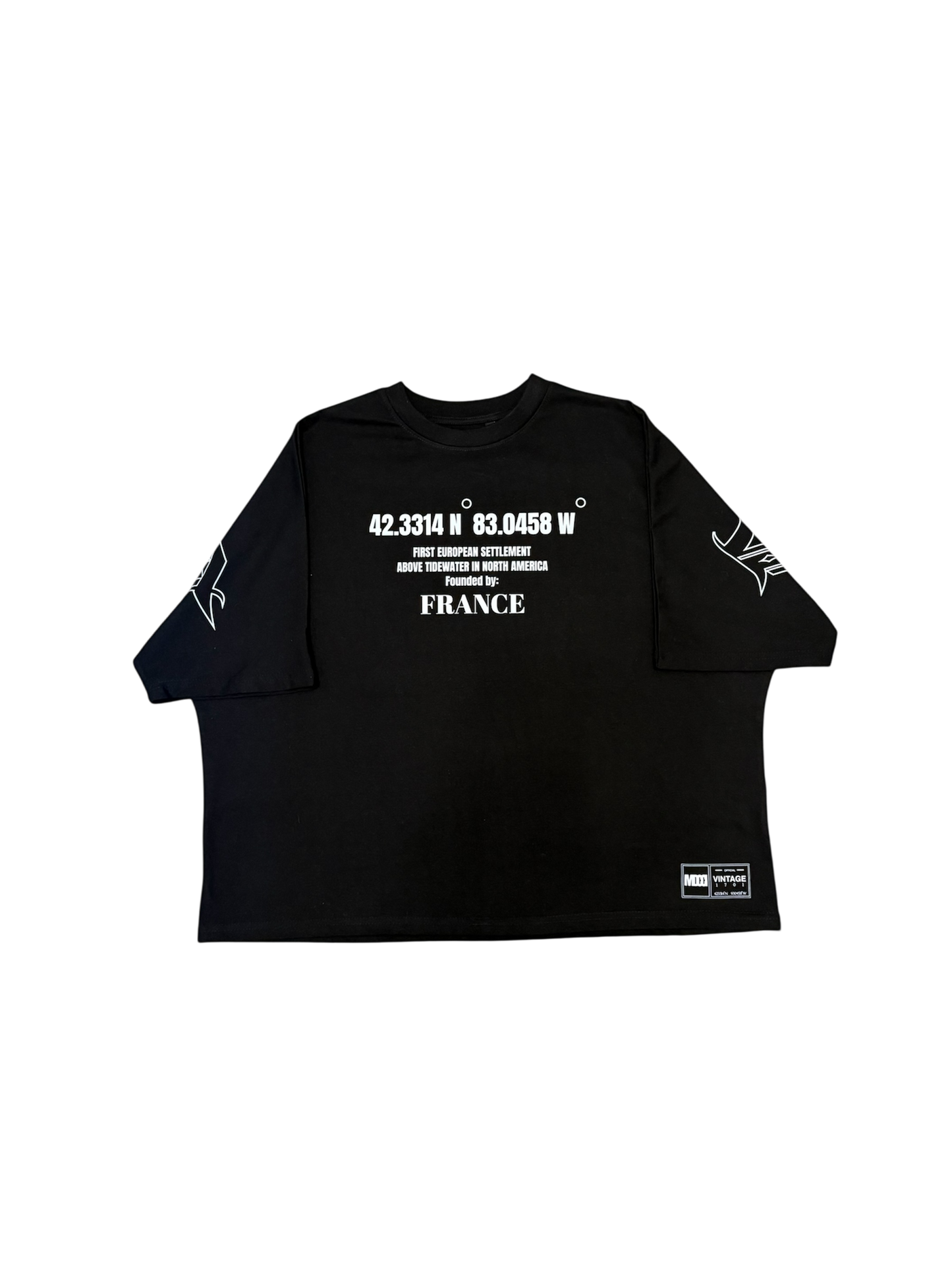 AL - Oversized Crop Detroit Coordinates Tee